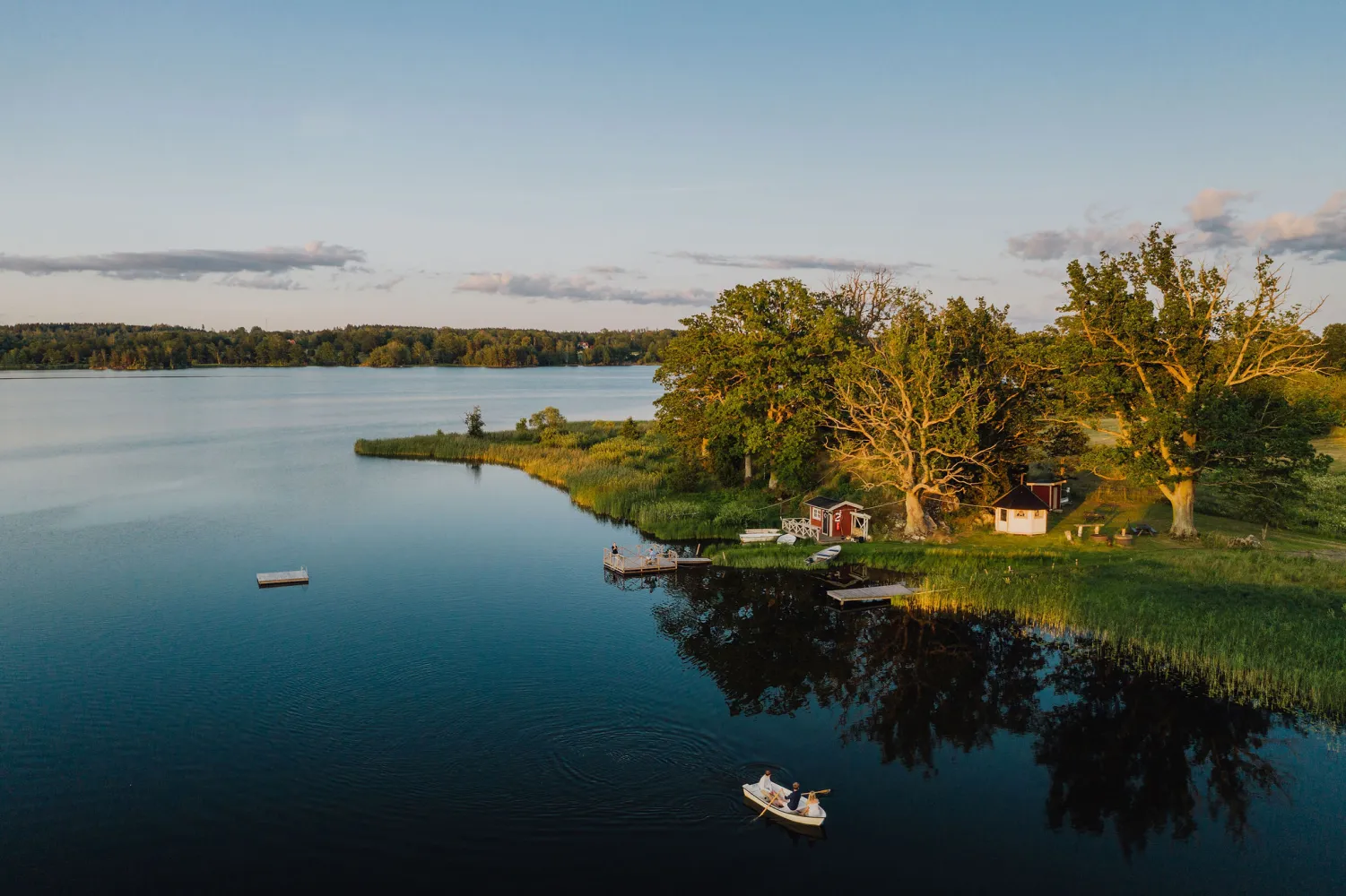Bad & bastu på Wallby Säteri, Vetlanda, Småland