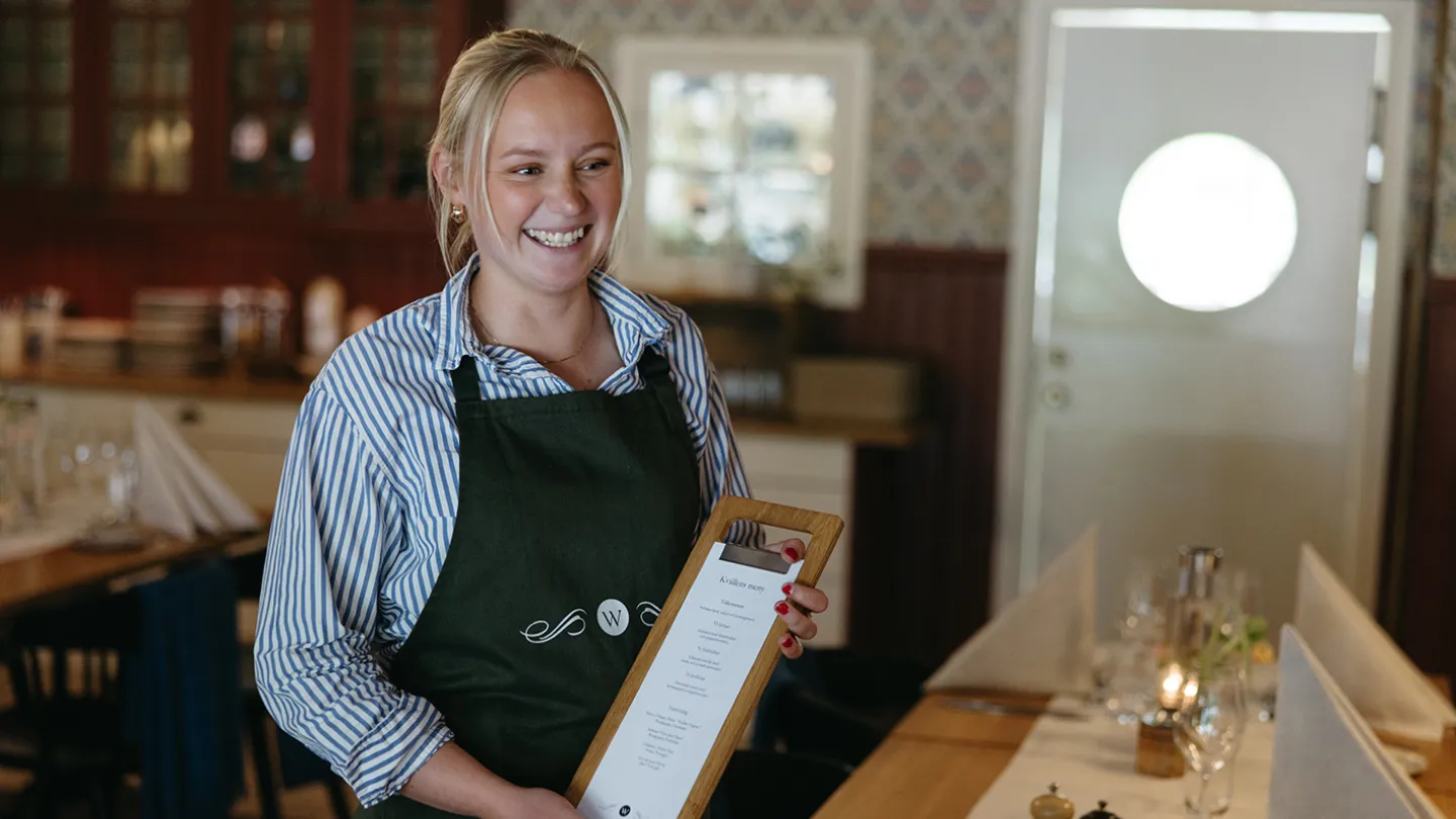Vår servis i lilla matsalen